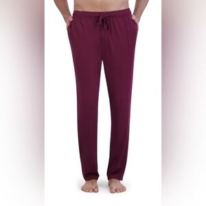 NWT Hanes Men's Luxe Knit Burgundy Pajama‎ Sleep Pants 2XL